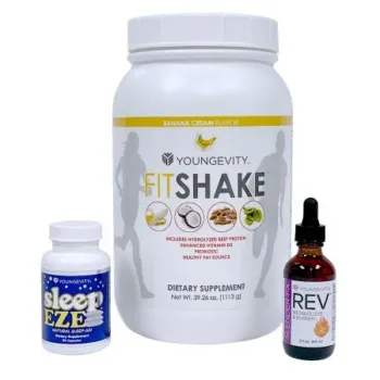 REV 90 Banana Cream Better Health Challenge Pak - Youngevity Health Nutrition supplement product image.