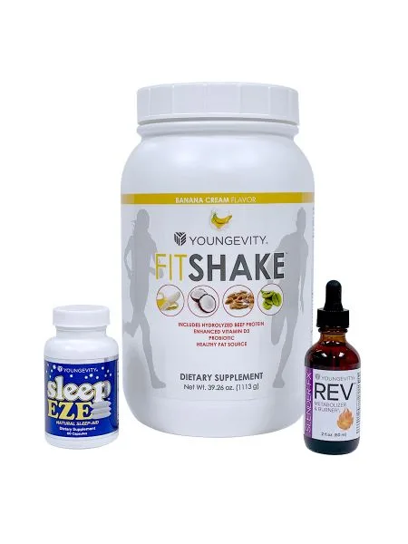 REV 90 Banana Cream Better Health Challenge Pak - Youngevity Health Nutrition supplement product image.