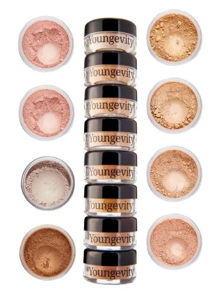 Mineral Makeup Sample Tower - Light to Medium - Youngevity Spa and Beauty supplement product image.