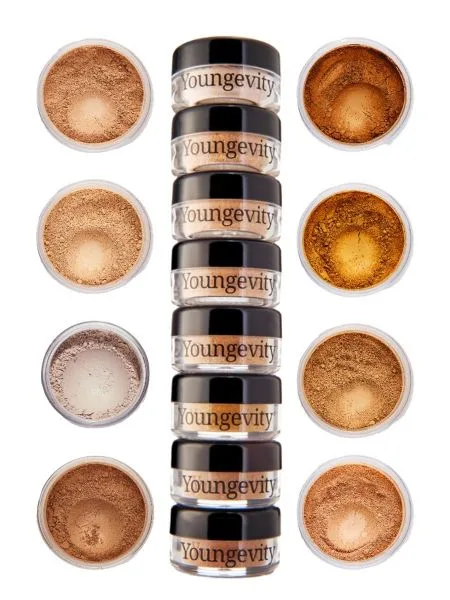 Mineral Makeup Sample Tower - Medium - Youngevity Spa and Beauty supplement product image.