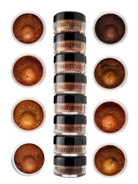 Mineral Makeup Sample Tower - Medium to Dark - Youngevity Spa and Beauty supplement product image.