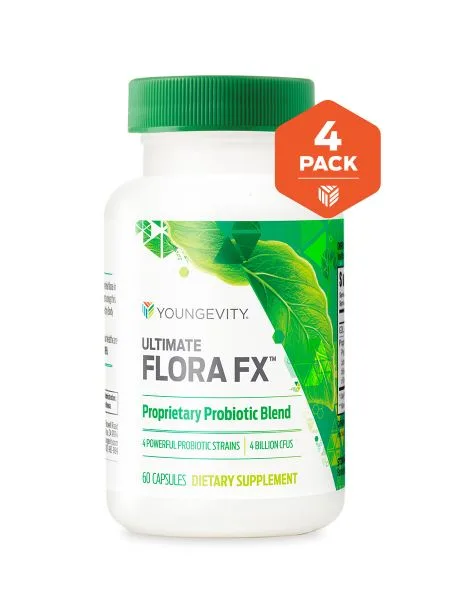 Ultimate Flora FX - 60 capsules (4 Pack) - Youngevity Health Nutrition supplement product image.