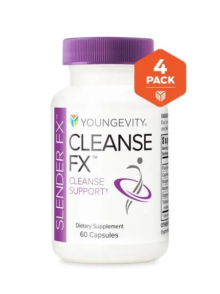 Slender Fx Cleanse Fx 60 capsules (4 Pack) - Youngevity Health Nutrition supplement product image.
