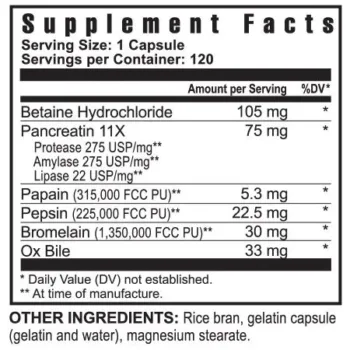 Ultimate Enzymes- 120 capsules (4 Pack) - Image 2