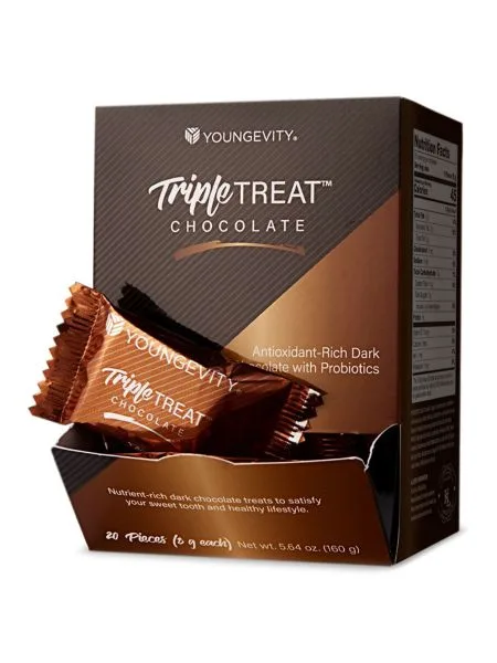 Triple Treat Chocolate - 20 Ct - Youngevity Food and Beverage supplement product image.