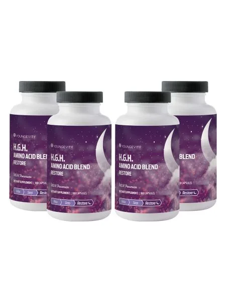 H.G.H. Amino Acid Blend (4 bottles) - Youngevity Health Nutrition supplement product image.
