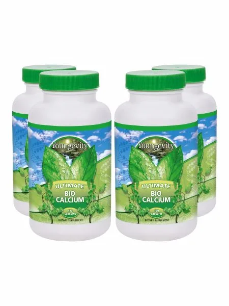 Ultimate Bio Calcium - 120 capsules (4 pack) - Youngevity Health Nutrition supplement product image.
