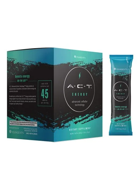 A.C.T. Energy On-The-Go 1 Box - Youngevity Health Nutrition supplement product image.