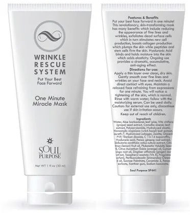 One Minute Miracle Mask: 30 ml tube - Youngevity Spa and Beauty supplement product image.