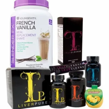 Premiere 30 Day Liver Pure Detox (French Vanilla) - Youngevity Health Nutrition supplement product image.