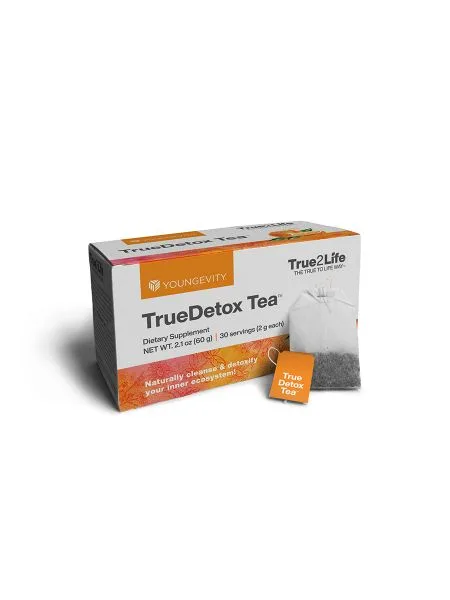 TrueDetox Tea  30ct Box - Youngevity Health Nutrition supplement product image.