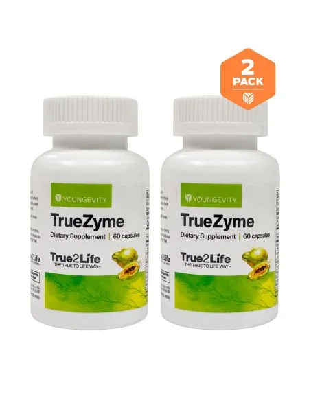 TrueZyme - 60 capsules (2 Pack) - Youngevity Health Nutrition supplement product image.