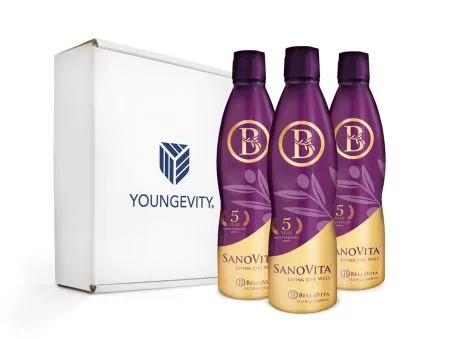 SanoVita-1 box (3 bottles) - Youngevity Food and Beverage supplement product image.