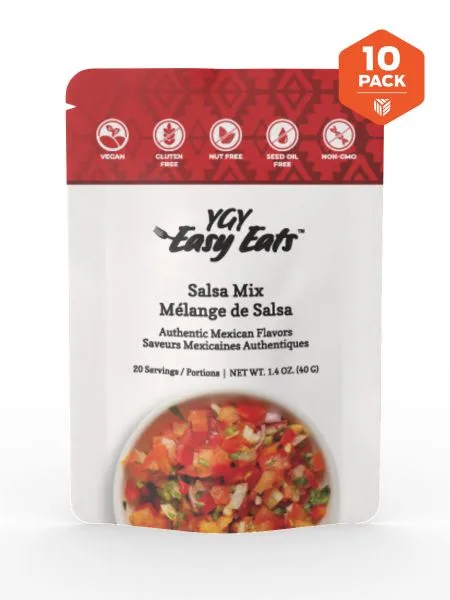 YGY Easy Eats Salsa Mix - 10 Pack - Youngevity Food and Beverage supplement product image.
