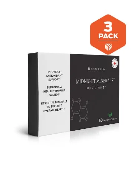 Midnight Minerals Fulvic Mins - 3 pack - Youngevity Health Nutrition supplement product image.