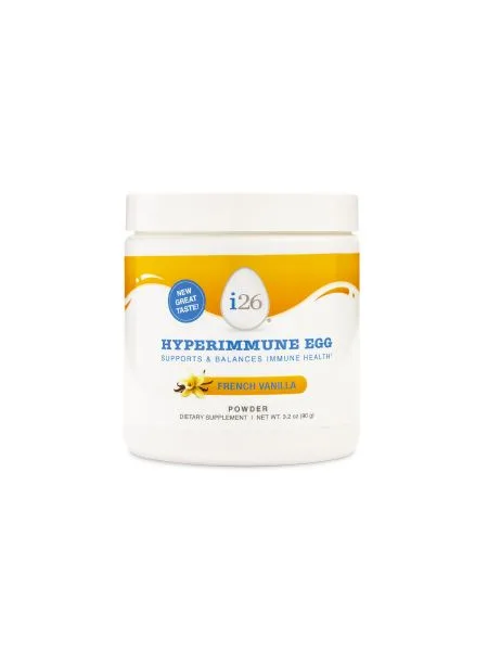 i26 Hyperimmune Egg Powder - French Vanilla - Youngevity Health Nutrition supplement product image.