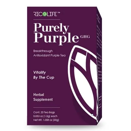 Purely Purple GHG 20 Tea Bags - Youngevity Food and Beverage supplement product image.