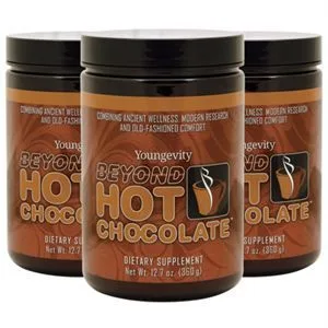 Beyond Hot Chocolate 360G Canister (3 Pack) - Youngevity Food and Beverage supplement product image.