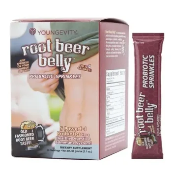 Root Beer Belly - 30 Count Box - Youngevity Health Nutrition supplement product image.