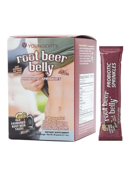 Root Beer Belly - 30 Count Box - Youngevity Health Nutrition supplement product image.
