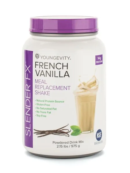 Slender FX Meal Replacement Shake - French Vanilla - Youngevity Health Nutrition supplement product image.