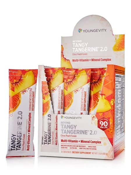 BTT 2.0 Citrus Peach Fusion - 30 Count Box - Youngevity Health Nutrition supplement product image.