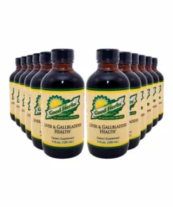 Liver and Gallbladder Health 12 Pack herbal supplement bottles|