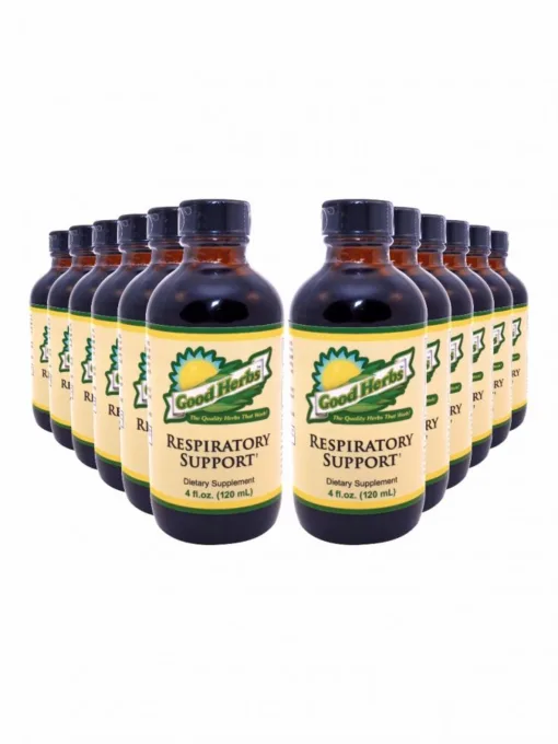 12 Pack of Good Herbs Respiratory Support with 4oz bottles|