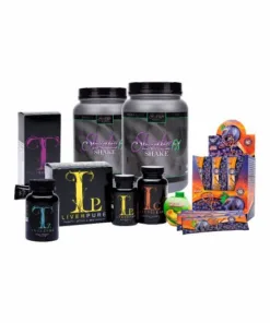 True2Life Premiere Detox kit with chocolate meal replacement shakes.