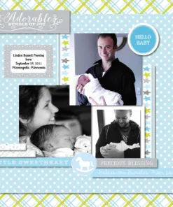 Baby Bundle by Katie Pertiet Designer Cardstock — Our Memories for Life (OMFL) Photo