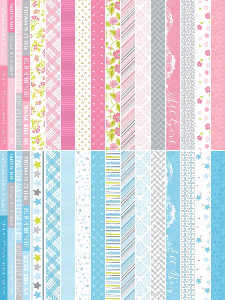 Baby Bundle by Katie Pertiet Pocket Border Strip - Set 30 — Our Memories for Life (OMFL) Photo