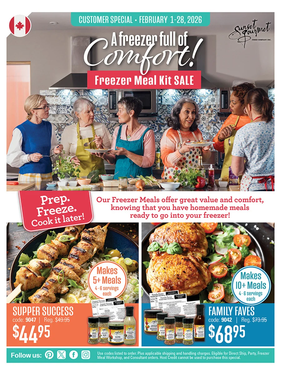 Family Faves Freezer Meal Kit - 10+ Meals — Sunset Gourmet Sunset Gourmet