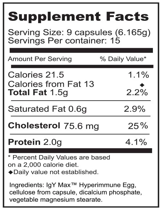 i26® Hyperimmune Egg - 135 Capsules — Legacy For Life Targeted Nutrition