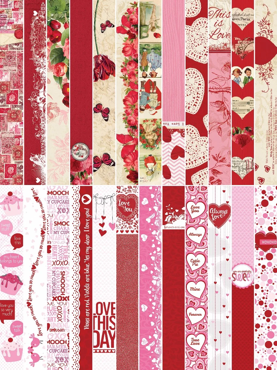 Love Collection by Katie Pertiet Border Strips — Our Memories for Life (OMFL) Photo