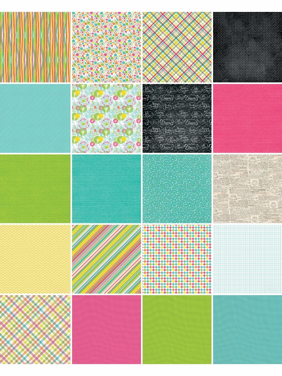Party Bright's by Katie Pertiet Designer Cardstock — Our Memories for Life (OMFL) Photo
