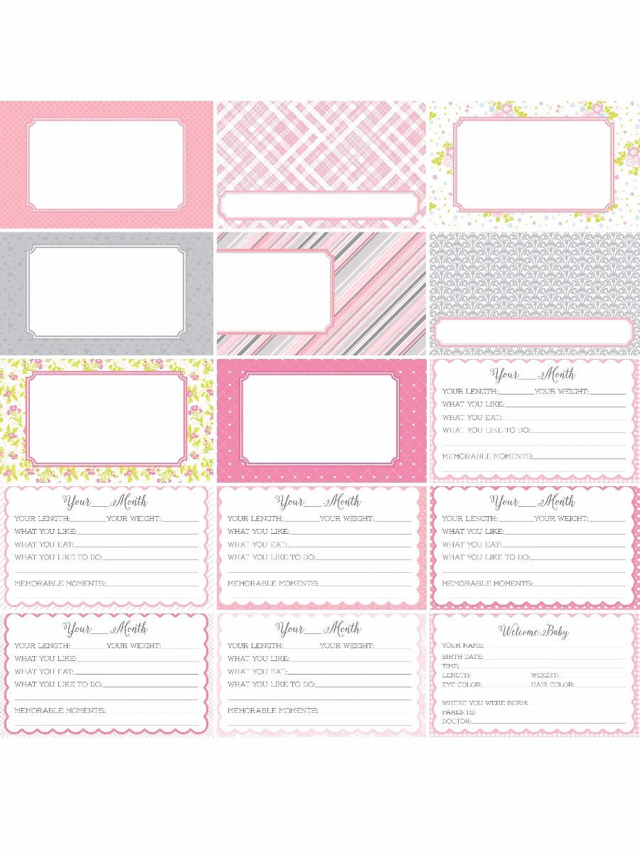 Pocket Baby Bundle Journal Cards by Katie Pertiet- Set 30 — Our Memories for Life (OMFL) Photo