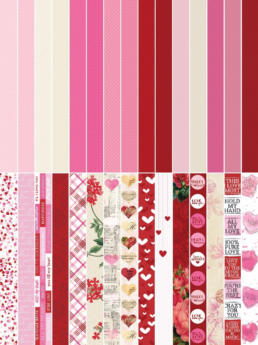Pocket Love by Katie Pertiet Pocket Border Strips - Set 30 — Our Memories for Life (OMFL) Photo