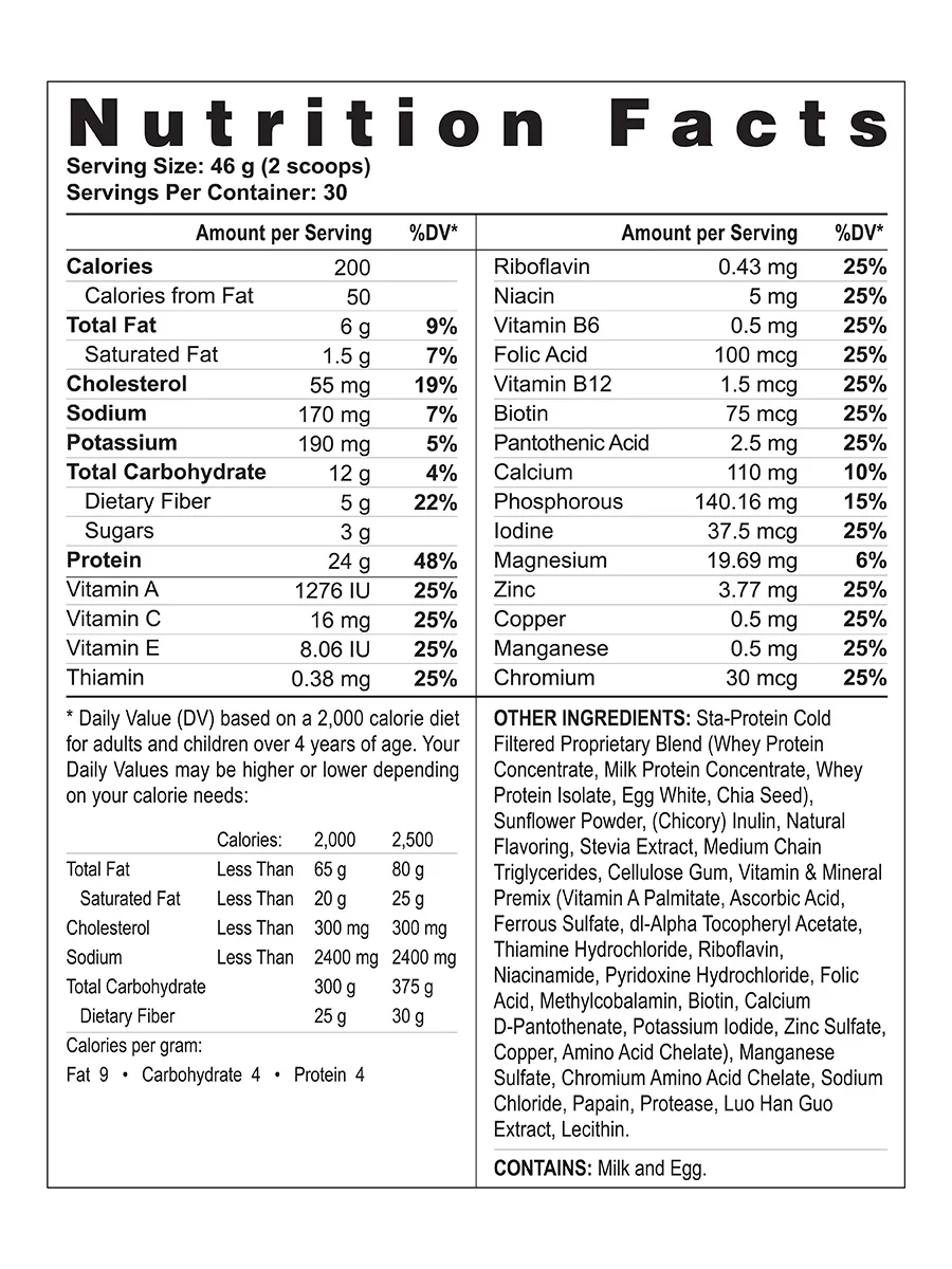 TMR-Total Meal Replacement Shake - 30 Day — Sta-Natural Shakes