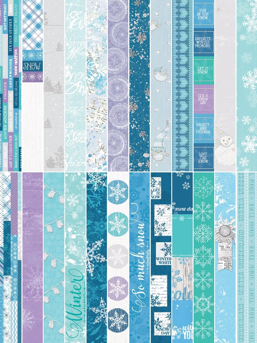 Winter Wonders by Katie Pertiet 2" Border Strips — Our Memories for Life (OMFL) Photo